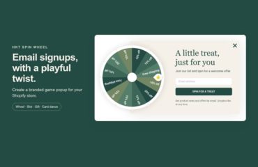 HKT Spin Wheel spin-to-win popup on a Shopify store
